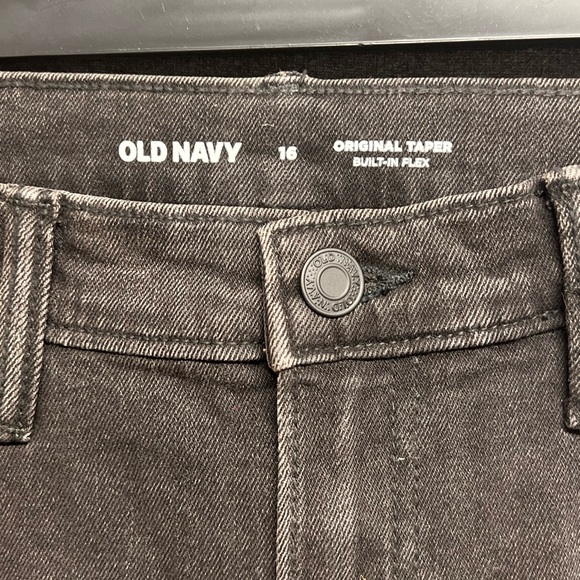 🔥3/$30🔥 NWT - Old Navy Original Taper Jeans for Boys, Coal - Size 16 - Picture 6 of 10